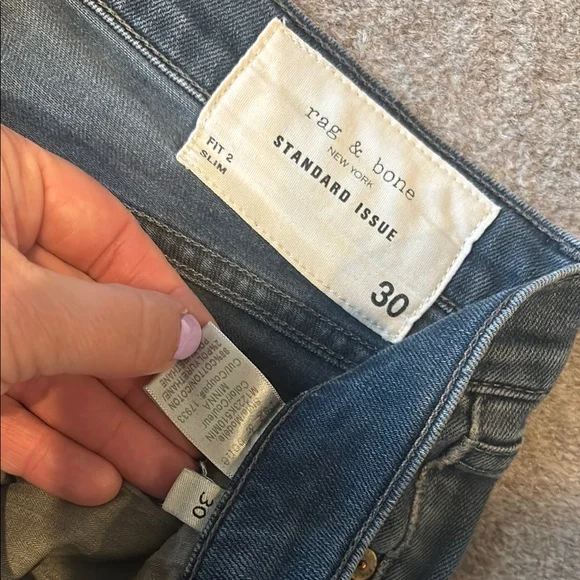 Rag & Bone Fit 2 Slim Men's Blue Jeans